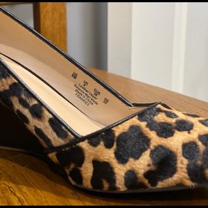 Franco Sarto leopard wedge